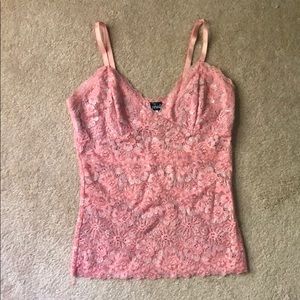 Pink lace top